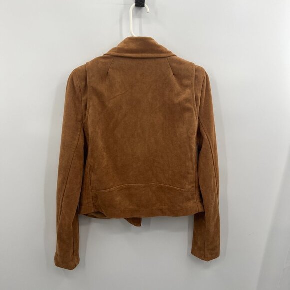 Lulus Faux Suede Moto Jacket Size Medium - Picture 5 of 10